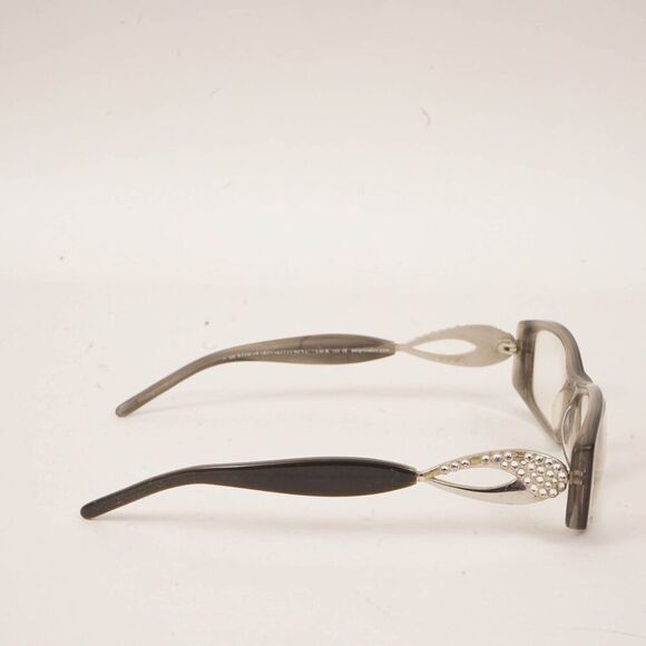 Jimmy Crystal NY ISIS Silver & Crystal Black Glasses 52-17 Frames Only - Picture 7 of 8